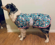 Load image into Gallery viewer, Australian Shepherd Satin Show Coat - Floral