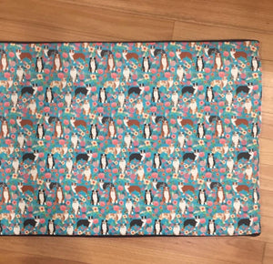 Australian Shepherd Memory Foam Crate Mat - Floral