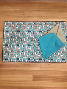 Australian Shepherd Memory Foam Crate Mat - Floral