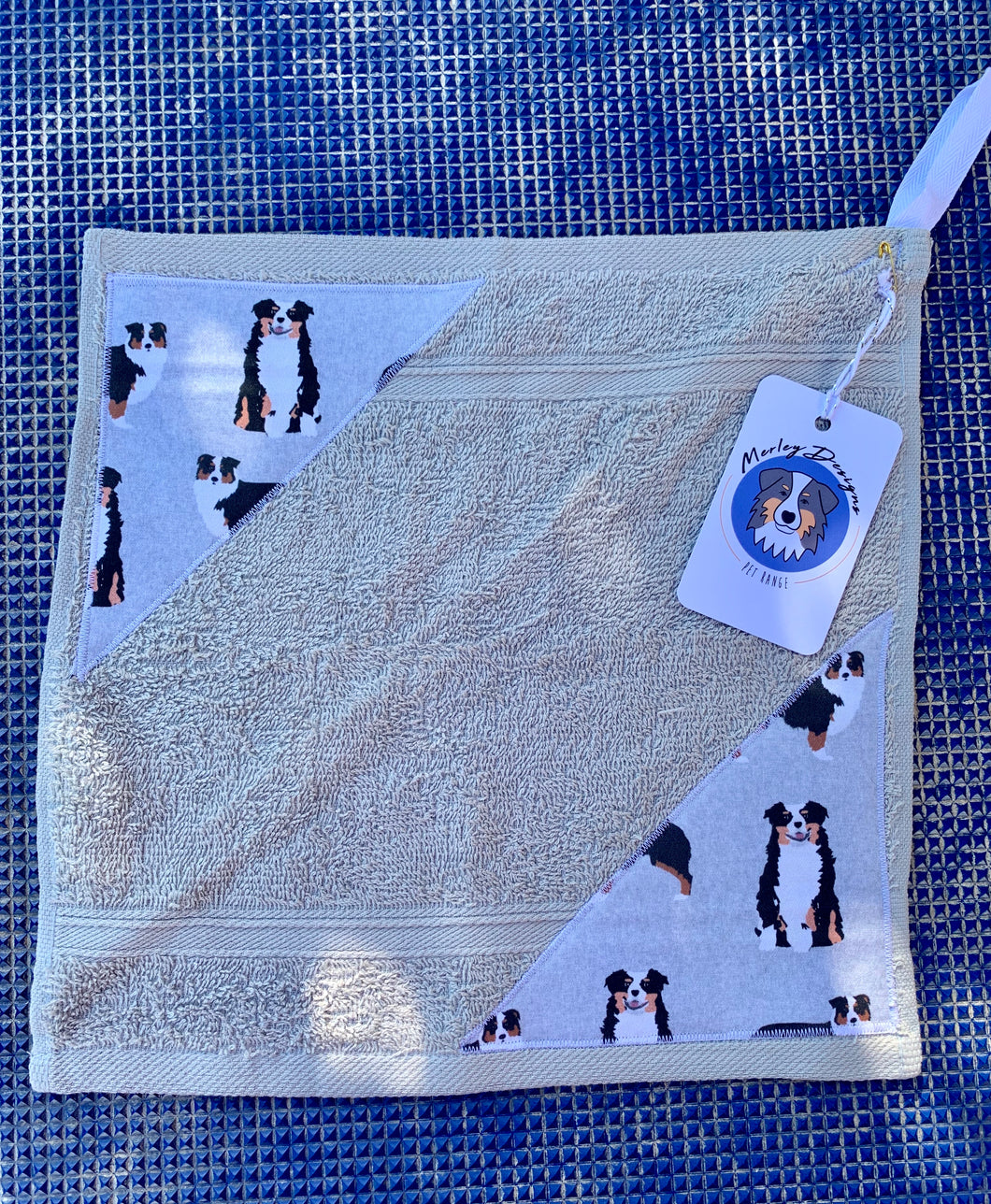 Australian Shepherd Hand Towel - Black Tri