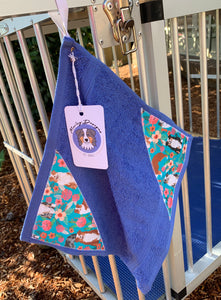 Australian Shepherd Hand Towel - Floral