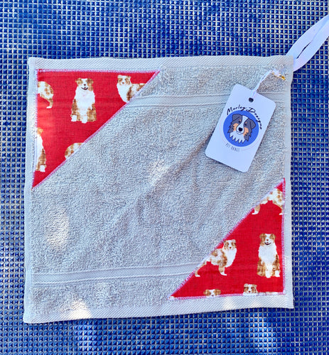Australian Shepherd Hand Towel - Red Merle