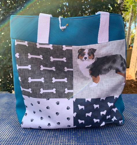 Australian shepherd online tote bag
